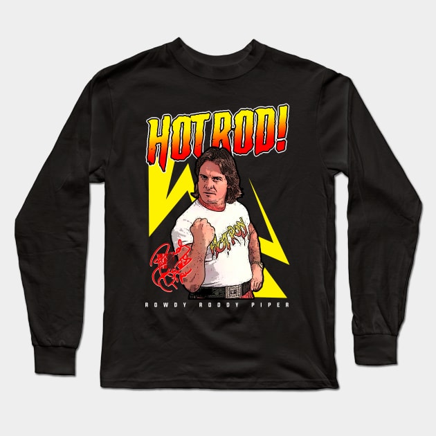 Hot Rod Rowdy Long Sleeve T-Shirt by lockdownmnl09